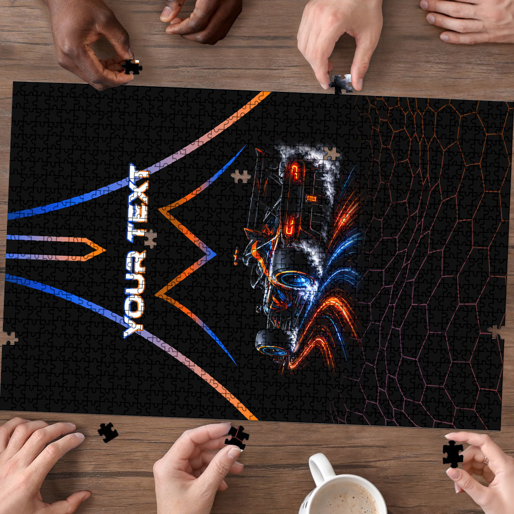 Personalized Night Race Division Motorsport Puzzle Futuristic Neon Open Wheel Auto Racing