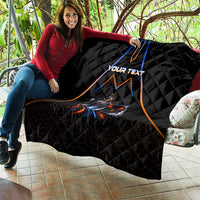 Personalized Night Race Division Motorsport Quilt Futuristic Neon Open Wheel Auto Racing