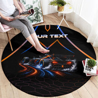 Personalized Night Race Division Motorsport Round Carpet Futuristic Neon Open Wheel Auto Racing