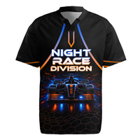Personalized Night Race Division Motorsport Rugby Jersey Futuristic Neon Open Wheel Auto Racing