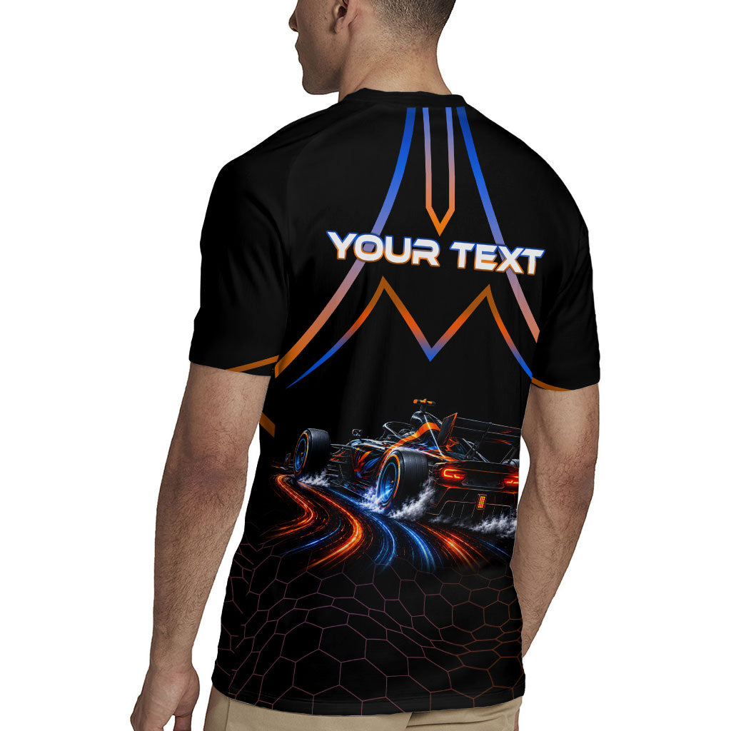 Personalized Night Race Division Motorsport Rugby Jersey Futuristic Neon Open Wheel Auto Racing