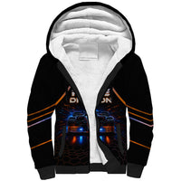 Personalized Night Race Division Motorsport Sherpa Hoodie Futuristic Neon Open Wheel Auto Racing
