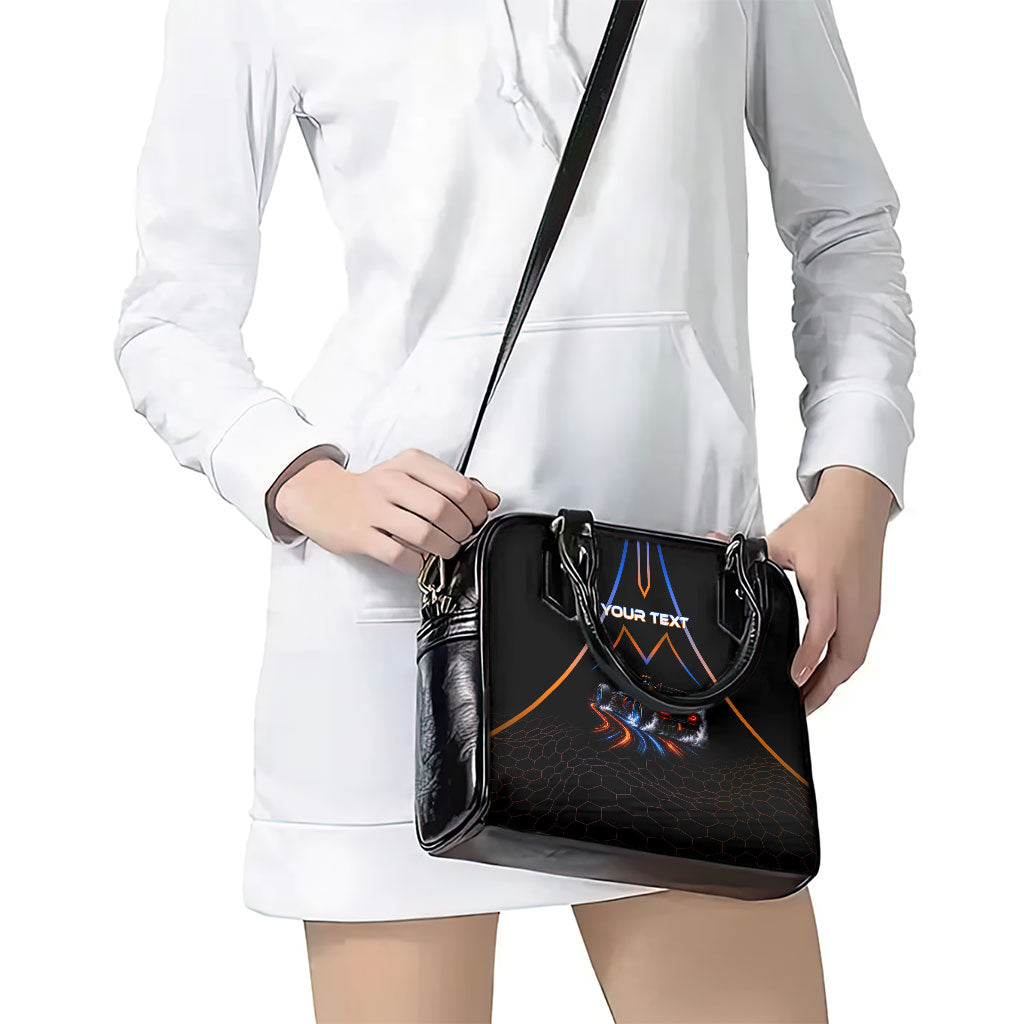 Personalized Night Race Division Motorsport Shoulder Handbag Futuristic Neon Open Wheel Auto Racing