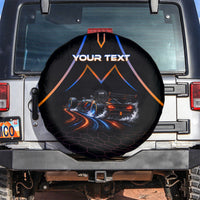 Personalized Night Race Division Motorsport Spare Tire Cover Futuristic Neon Open Wheel Auto Racing