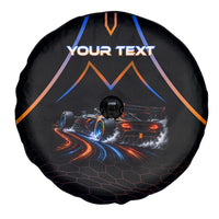 Personalized Night Race Division Motorsport Spare Tire Cover Futuristic Neon Open Wheel Auto Racing
