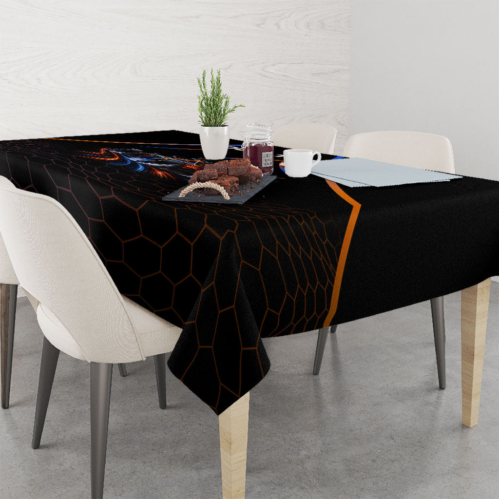 Personalized Night Race Division Motorsport Tablecloth Futuristic Neon Open Wheel Auto Racing