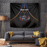 Personalized Night Race Division Motorsport Tapestry Futuristic Neon Open Wheel Auto Racing