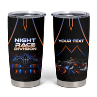 Personalized Night Race Division Motorsport Tumbler Cup Futuristic Neon Open Wheel Auto Racing