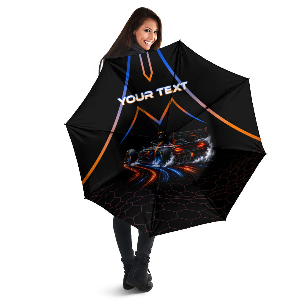 Personalized Night Race Division Motorsport Umbrella Futuristic Neon Open Wheel Auto Racing