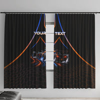 Personalized Night Race Division Motorsport Window Curtain Futuristic Neon Open Wheel Auto Racing