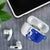 Uruguay AirPods Case with Gaucho Rider Illustration Blue White Swirl - Wonder Print Shop