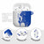 Uruguay AirPods Case with Gaucho Rider Illustration Blue White Swirl - Wonder Print Shop