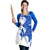 Uruguay Apron with Gaucho Rider Illustration Blue White Swirl - Wonder Print Shop