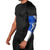 Uruguay Arm Sleeves with Gaucho Rider Illustration Blue White Swirl - Wonder Print Shop