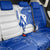 Uruguay Back Car Seat Cover with Gaucho Rider Illustration Blue White Swirl - Wonder Print Shop