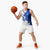 Uruguay Basketball Jersey with Gaucho Rider Illustration Blue White Swirl - Wonder Print Shop