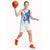 Uruguay Basketball Jersey with Gaucho Rider Illustration Blue White Swirl - Wonder Print Shop