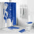 Uruguay Bathroom Set with Gaucho Rider Illustration Blue White Swirl - Wonder Print Shop