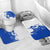 Uruguay Bathroom Set with Gaucho Rider Illustration Blue White Swirl - Wonder Print Shop