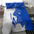 Uruguay Bedding Set with Gaucho Rider Illustration Blue White Swirl - Wonder Print Shop