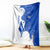 Uruguay Blanket with Gaucho Rider Illustration Blue White Swirl - Wonder Print Shop