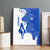 Uruguay Canvas Wall Art with Gaucho Rider Illustration Blue White Swirl - Wonder Print Shop