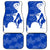 Uruguay Car Mats with Gaucho Rider Illustration Blue White Swirl - Wonder Print Shop