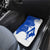 Uruguay Car Mats with Gaucho Rider Illustration Blue White Swirl - Wonder Print Shop