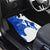 Uruguay Car Mats with Gaucho Rider Illustration Blue White Swirl - Wonder Print Shop