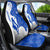 Uruguay Car Seat Cover with Gaucho Rider Illustration Blue White Swirl - Wonder Print Shop