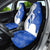 Uruguay Car Seat Cover with Gaucho Rider Illustration Blue White Swirl - Wonder Print Shop