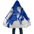 Uruguay Cloak with Gaucho Rider Illustration Blue White Swirl - Wonder Print Shop