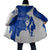 Uruguay Cloak with Gaucho Rider Illustration Blue White Swirl - Wonder Print Shop