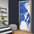 Uruguay Door Cover with Gaucho Rider Illustration Blue White Swirl - Wonder Print Shop