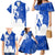 Uruguay Family Matching Mermaid Dress and Hawaiian Shirt with Gaucho Rider Illustration Blue White Swirl - Wonder Print Shop