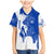 Uruguay Family Matching Mermaid Dress and Hawaiian Shirt with Gaucho Rider Illustration Blue White Swirl - Wonder Print Shop
