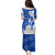 Uruguay Family Matching Puletasi and Hawaiian Shirt with Gaucho Rider Illustration Blue White Swirl - Wonder Print Shop