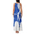 Uruguay Family Matching Tank Maxi Dress and Hawaiian Shirt with Gaucho Rider Illustration Blue White Swirl - Wonder Print Shop