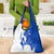 Uruguay Grocery Bag with Gaucho Rider Illustration Blue White Swirl - Wonder Print Shop