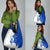 Uruguay Grocery Bag with Gaucho Rider Illustration Blue White Swirl - Wonder Print Shop