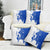 Uruguay Pillow Cover with Gaucho Rider Illustration Blue White Swirl - Wonder Print Shop