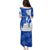 Uruguay Puletasi with Gaucho Rider Illustration Blue White Swirl - Wonder Print Shop