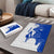 Uruguay Puzzle with Gaucho Rider Illustration Blue White Swirl - Wonder Print Shop
