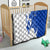Uruguay Quilt with Gaucho Rider Illustration Blue White Swirl - Wonder Print Shop