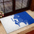 Uruguay Rubber Doormat with Gaucho Rider Illustration Blue White Swirl - Wonder Print Shop