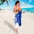Uruguay Sarong with Gaucho Rider Illustration Blue White Swirl - Wonder Print Shop