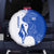 Uruguay Spare Tire Cover with Gaucho Rider Illustration Blue White Swirl - Wonder Print Shop