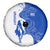 Uruguay Spare Tire Cover with Gaucho Rider Illustration Blue White Swirl - Wonder Print Shop