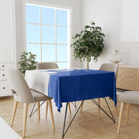 Uruguay Tablecloth with Gaucho Rider Illustration Blue White Swirl - Wonder Print Shop