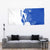 Uruguay Tapestry with Gaucho Rider Illustration Blue White Swirl - Wonder Print Shop